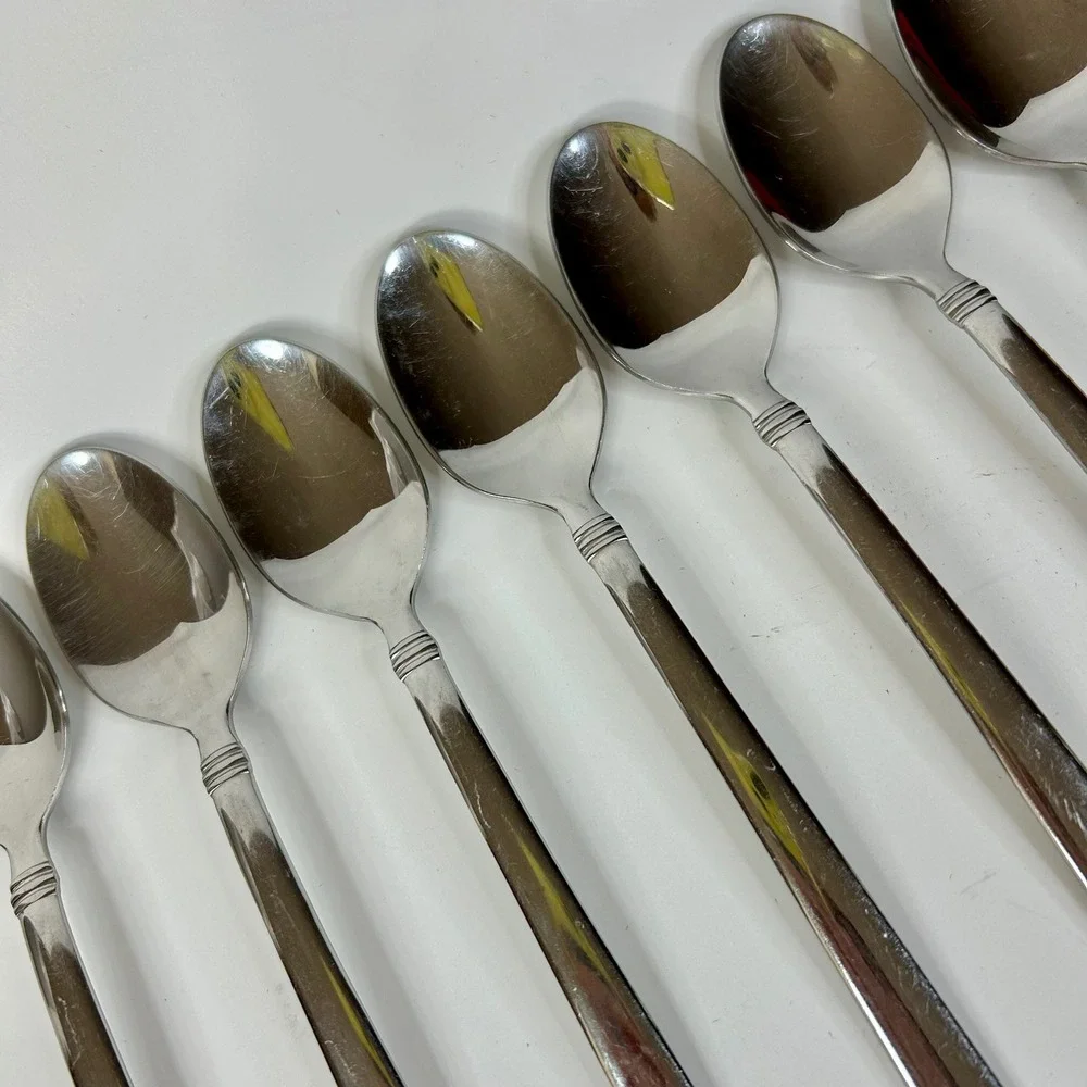 Reed & Barton REGENT (Stainless) 18/10 Iced Tea Spoons Heritage Mint LOT of 7